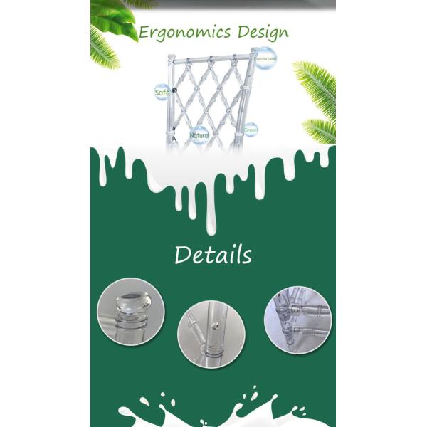 Невеста холит банкет свадьбы смолы предводительствует Stackable диамант Кристл Chiavari 40x40x92cm