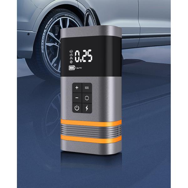 Powerful 150PSI 7500mAH Wireless Car Tire Inflator Pump with Jump Starter and Power Bank