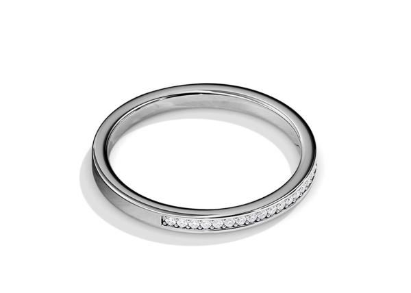 Half Eternity 9K Gold Ring Stacking 0.36ct Weight for Anniversary