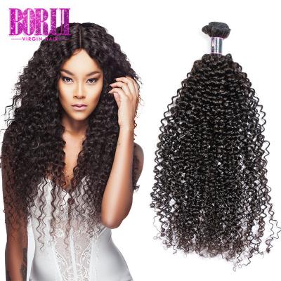 Customized Part  Virgin Peruvian Human Hair With Closure Peruvian Virgin Jerry Curly