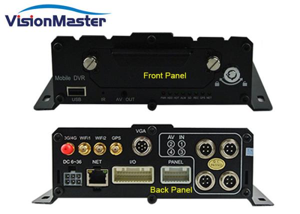 Wifi 3g 4g Vehicle Mobile DVR Compression H.264 4ch AHD 2TB HDD Sd Card DC 8~36V