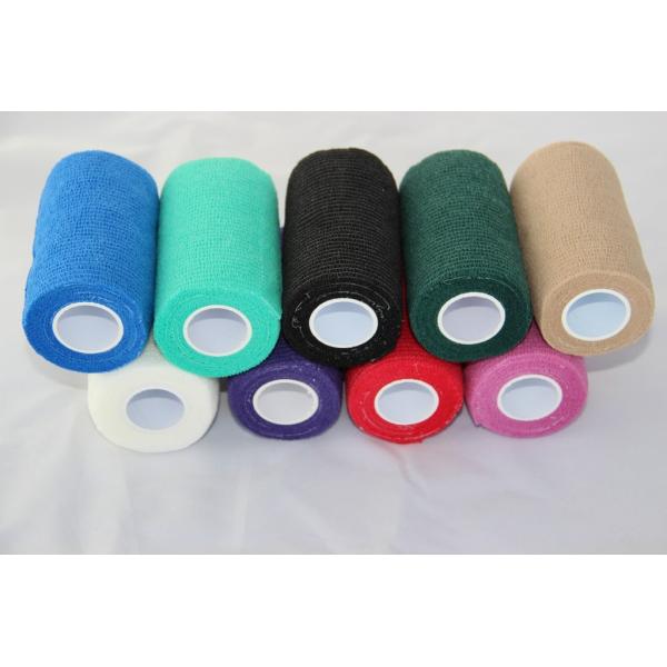Vendajes elásticos del vendaje del algodón flexible auto-adhesivo respirable del rasgón fácil