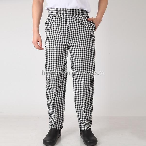 Readymade  Hot Sale Catering Uniforms Checkered Chef Trousers