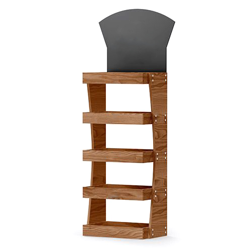 Modern Free Standing Display Stand Wooden Food Display Stand For Grocery