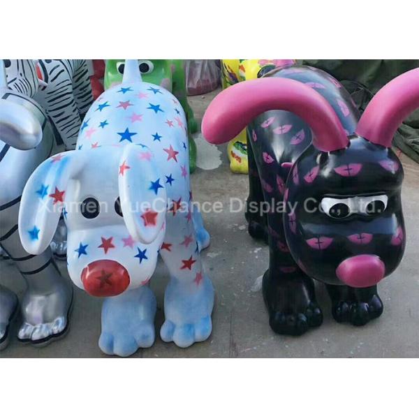 Grandes statues faites sur commande de chien de fibre de verre d'animaux de