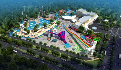 Large Holiday Waterpark Project , Indoor Amazing Funny Water Park / Customized water slide