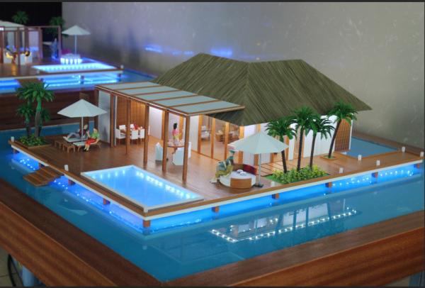 Corte de máquina interior do modelo 3D da casa comercial/tamanho pequeno arte finala feito a mão