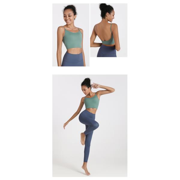 Quick Drying 2 Piece Yoga Outfit Moisture Wicking Nude Women'S Yoga Clothing Set