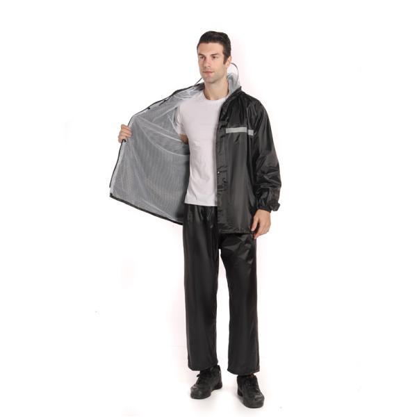 Custom Logo Work Rain Coat Men's Waterproof Jacket for All-Season Two Piece Rain Suit