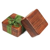 boîte en bois de luxe avec boîte à bijoux de l' anneau de couvercle