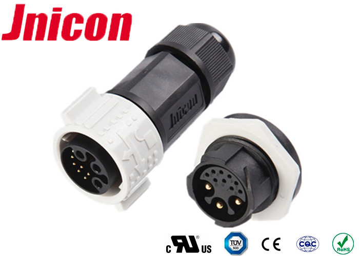 Plastic High Current Waterproof Connectors 500V 2 Phase Molded Cable For Power