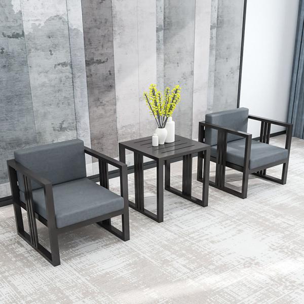 Modern Design Style Waterproof Leather Sofa Set for Metal Garden Furniture Set Design