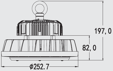 100W 150W 200W 300W LED High Bay Light Waterproof ETL DLC Premium Certification