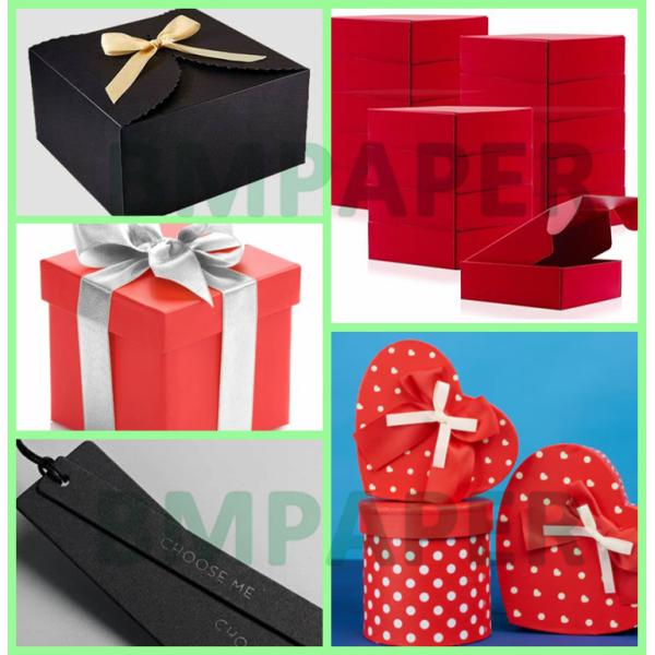 250gsm 300gsm Black Red Colored Rigid Cardboard For Gift Boxes High Stiffness