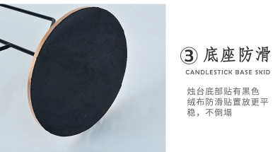 Anti Rust Nordic One Tier Gold Metal Candle Holders