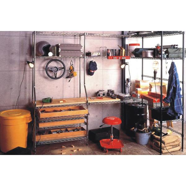 21" rayonnage ouvert en métal de fil d'acier de garage de profondeur de stockage