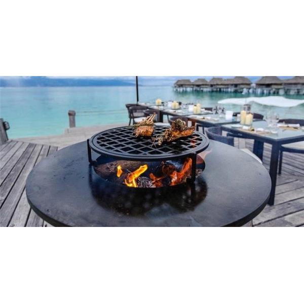 Outdoor Corten Metal Corten Steel Bbq Grill 100x90CM