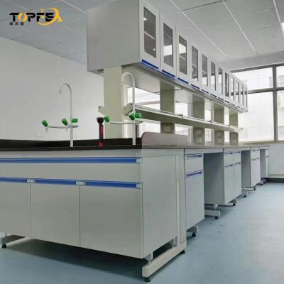 SS304 White Lab Island Bench with Customized Length 1500*850mm