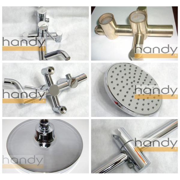 Automatic Shower Mixer Brass Bathroom Sink Faucets , Chrome Wall Mounted Faucets