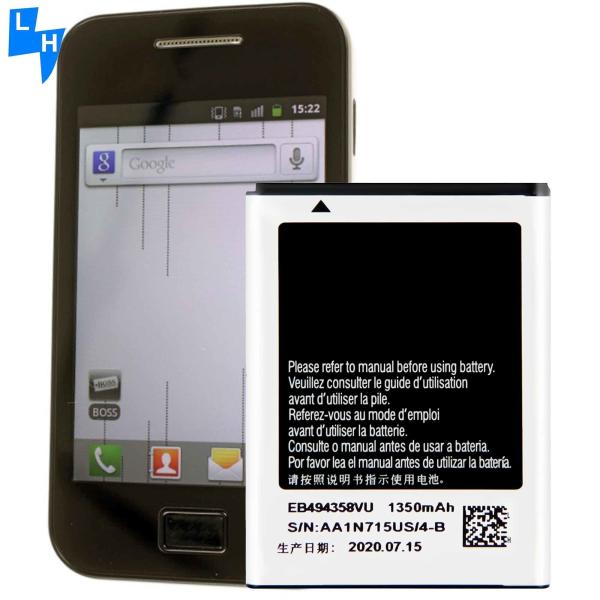 Bateria preta direta para Samsung Galaxy Ace S7250D S5670 S5830 S5660 i569 EB494358VU