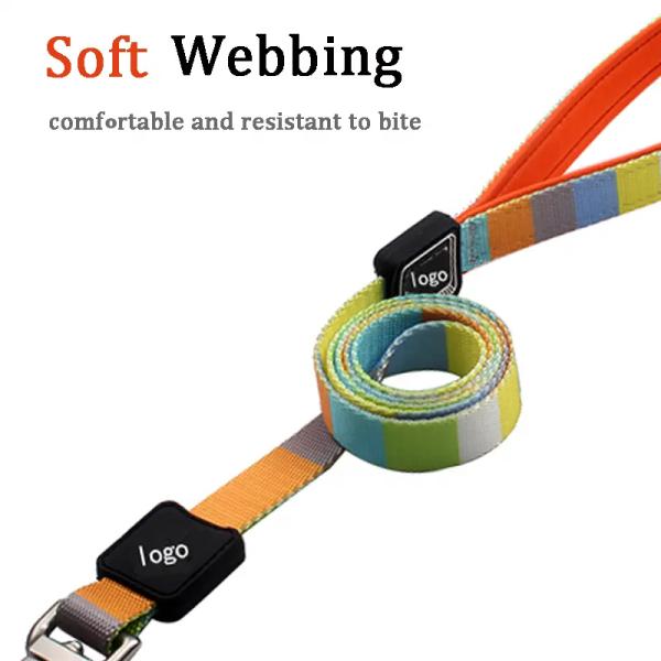 OEM Sublimation Dog Leash 150cm Length With Neoprene Padded Handle