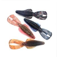 Crevettes Bionique Ver de Silicone appâts de pêche doux 12 couleurs 8CM 4,5g 10pcs/sac