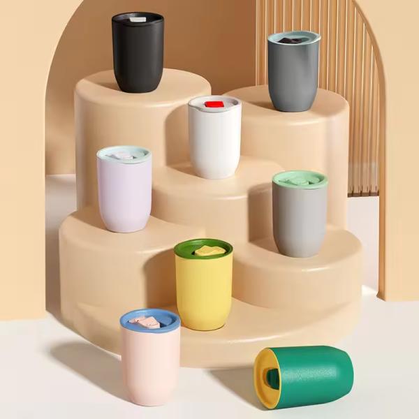 12oz Eco-friendly AS Plastic Coffee Mug Cups for Modern Design Accessories With Straw