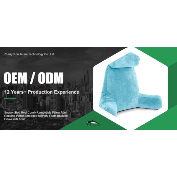 Irregular Support Bed Rest Comfy Pillow with Shredded Memory Foam and Removable Cover
