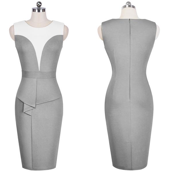 Платья женщин занятия 2PCS Dacron случайные назад застегивают на молнию