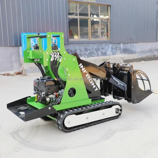Small-Scale Farming YF380 Track Skid Steer Loader Mini Loader Moving Type Wheel Loader