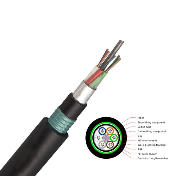 Dual Armoured GYTA53 Direct Burial Single Mode Fiber Optic Cable 36 Core