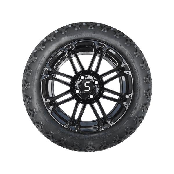Golf Cart Off-Road 22*10-14 Tire and Gloss Black Rim With S Center Cap