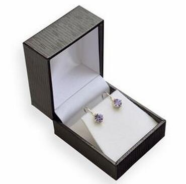 White Flocked Jewelry Plastic Box Stable Performance 47x52x38mm Size Or Customized