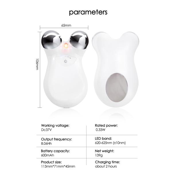 Lotion Conduction Electric Massager for Facial and Neck Beauty EMS Lifting