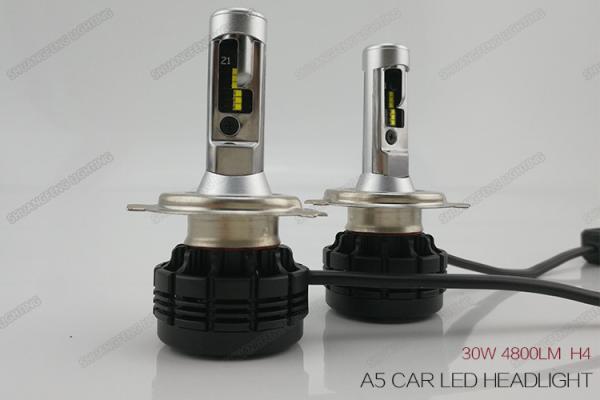 Super White Automotive LED Headlights 36w 4600LM H4 LED Headlight Kit