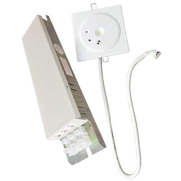 Custom IP45 Non Maintained 1W LED Rechargeable Emergency Lamp PC Plate