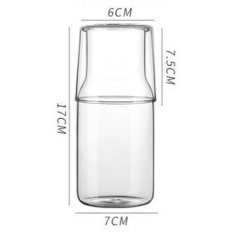 High Borosilicate Glass Juice Bottles Set Water Drinking 400ML 550ML Glass Jug Pitcher