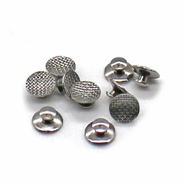 MFDS Certifié Orthodontie dentaire Micro Direct Bond Lingual Button Base de maille ronde liable pour un port confortable