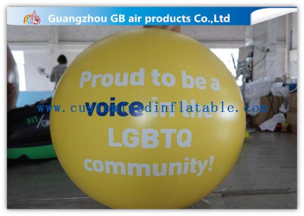 Inflatable Big Advertising Balloons , Red Air Balloon Advertising Helium Ball