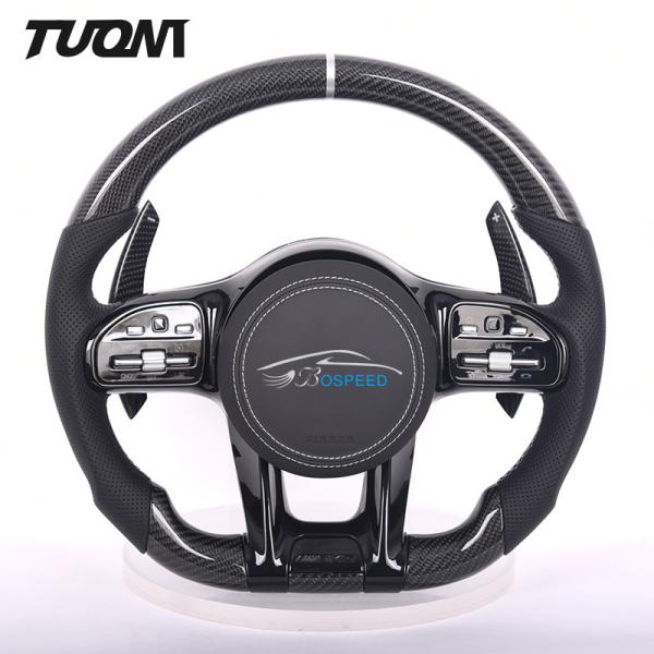 Carbon Fiber Mercedes S63 Amg Steering Wheel Piano Black Trim Customize