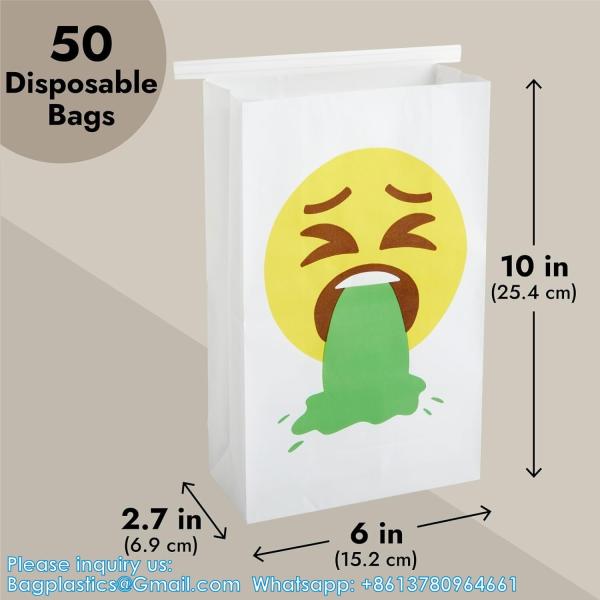 Airplane Vomit Barf Bags - Disposable Air Sickness Bags Vomit Bags For Car, Uber, Travel
