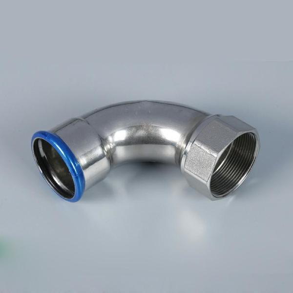 90 Degree Carbon Steel Elbow Pipe Fitting Surface Polishing Nickel White