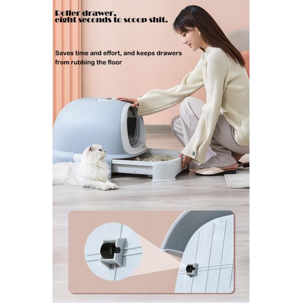 Automatic Cleaning Plastic Cat Litter Box for Multiple Feline Friends