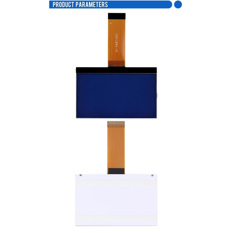 COG12864-16 Blue Film Fog Backlight Full View Wide Temperature Screen Fstn Material I2C \ SPI Module