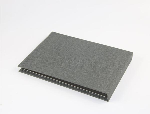 Customized Design Black Lcd Video Book For Business Promotion , Frabic Line Cover