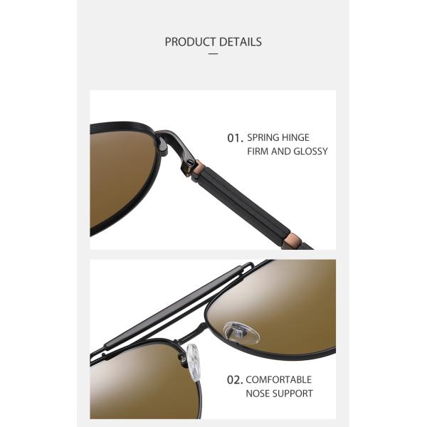 HD polarizó las gafas de sol redondas del metal que conducían la lente antideslumbrante de las gafas de sol 61m m