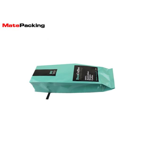 250g Foil Gusseted Coffee Bags Heat Sealing Gravure Printing With Valve / Tin Tie