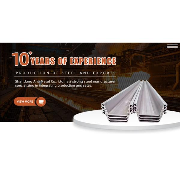 Q235 Q345 Cold Formed Steel Sheet Pile Sp-U400*170*15.5 304 316 Sy295 Ysp45