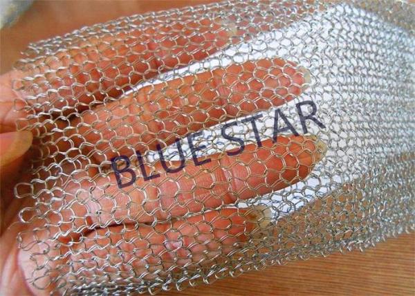 Fine Flat Wire Stainless Steel Knitted Mesh Corrosion Resisstance Wire Dia 0.15MM - 0.3MM