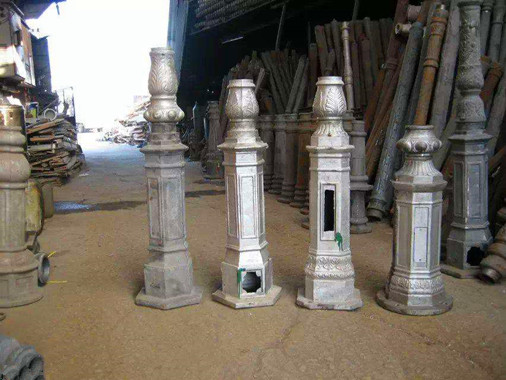 Outdoor / Indoor European Antique Cast Iron Lamp Post Single - Arm